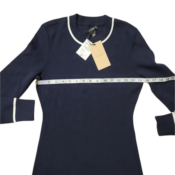 Halogen Long Sleeve Sweater Dress In Navy Night - Picture 8 of 11